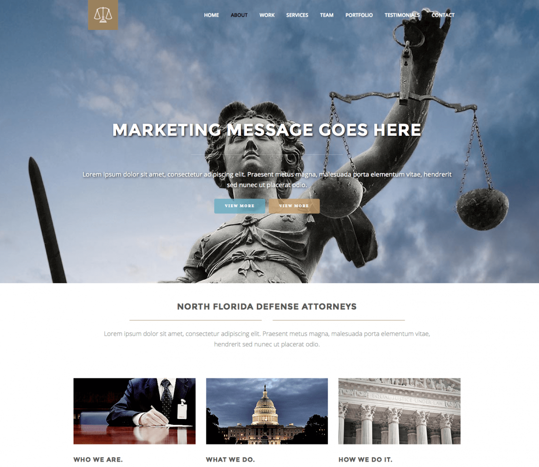 Law Firm Website #3 - One Pager